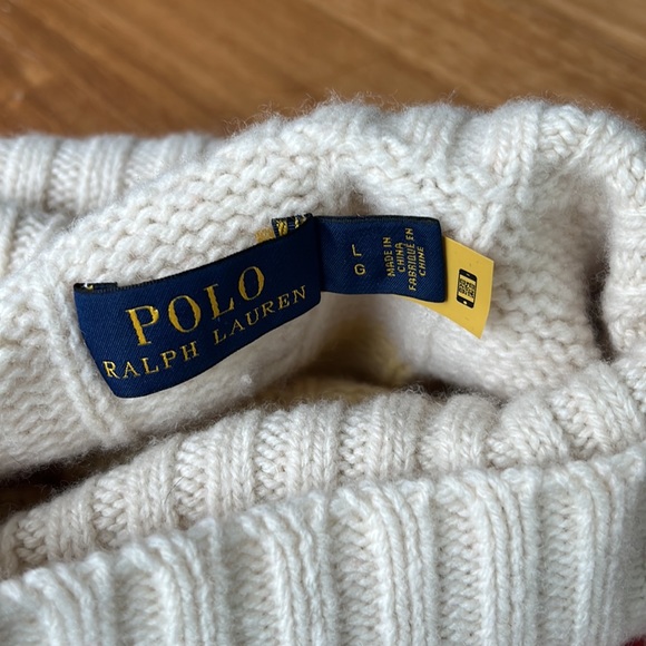 Polo Ralph Lauren Women's Polo Striped Turtleneck Cable Knit Jumper- Multi - Picture 3 of 5